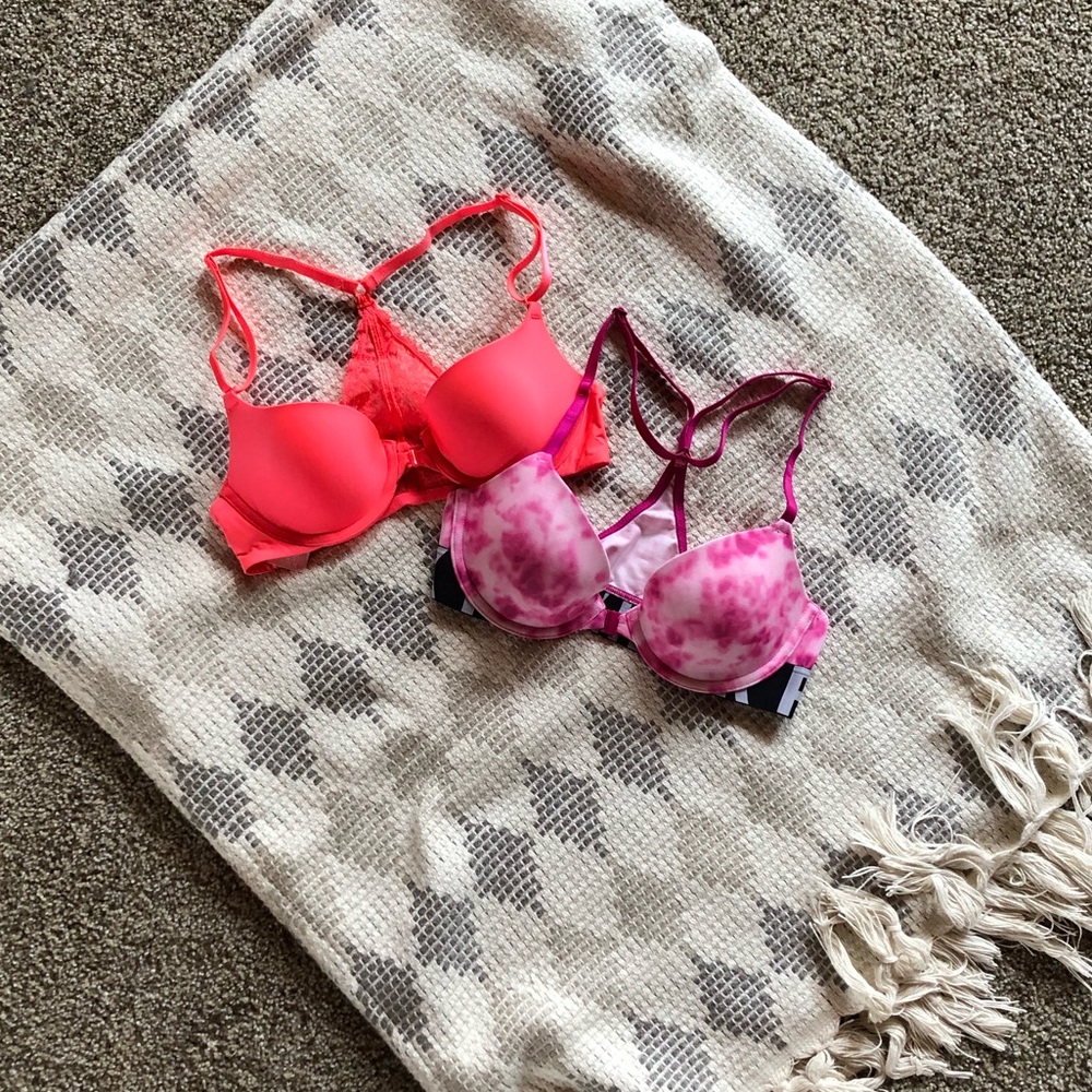 Victoria’s Secret PINK t-back bra bundle